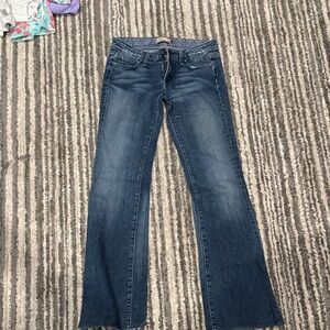 PAIGE Dark Blue Boot Cut Jeans